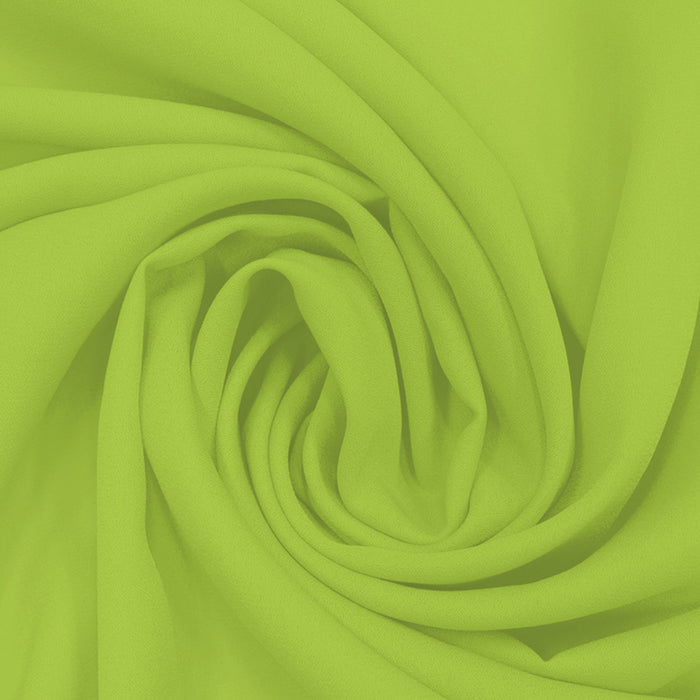 Georgette Toque de Seda Verde Maçã