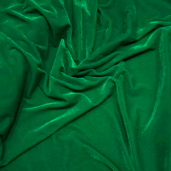 Veludo com Elastano Verde Bandeira