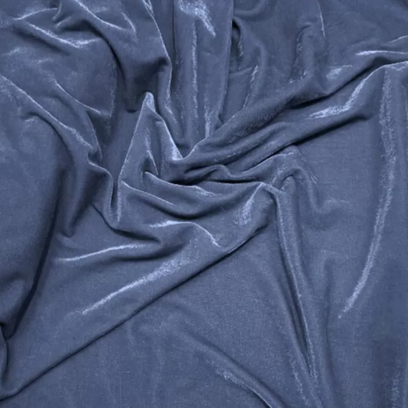 Veludo com Elastano Azul Denim Escuro