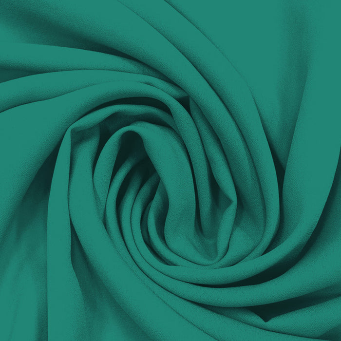 Georgette Toque de Seda Verde Esmeralda