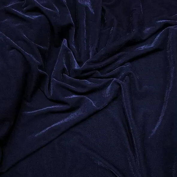 Veludo com Elastano Azul Noturno
