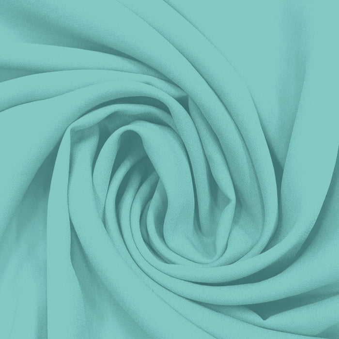 Georgette Toque de Seda Verde Água Claro