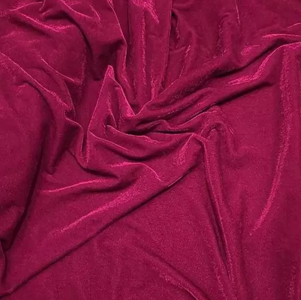 Veludo com Elastano Vermelho Cereja