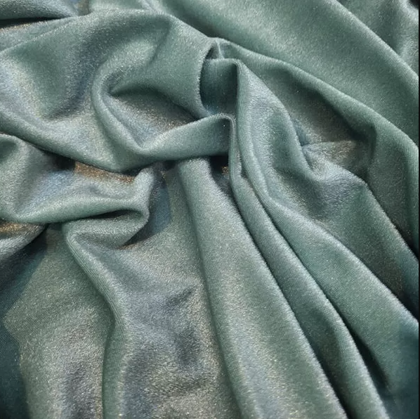 Veludo com Elastano Cristal Verde Malva