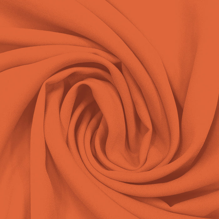 Georgette Toque de Seda Laranja Médio