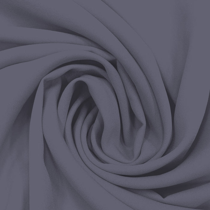 Georgette Toque de Seda Grafite