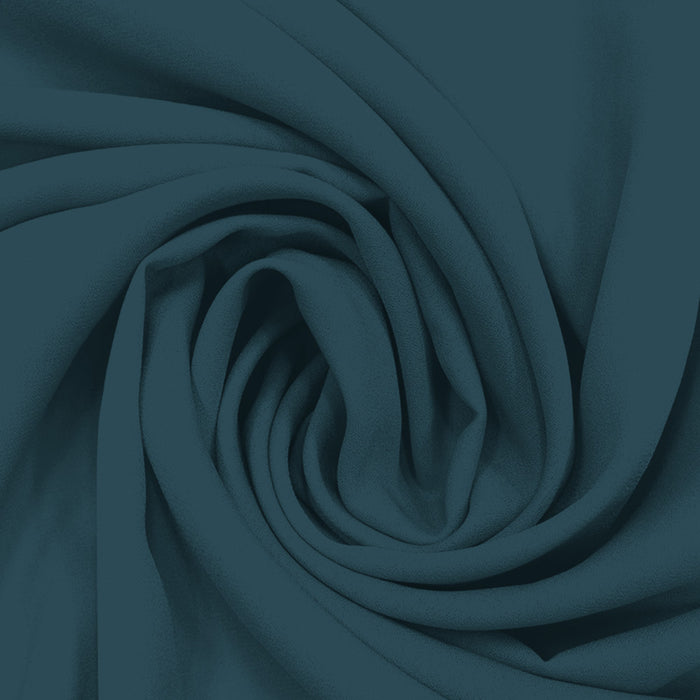 Georgette Toque de Seda Azul Petróleo