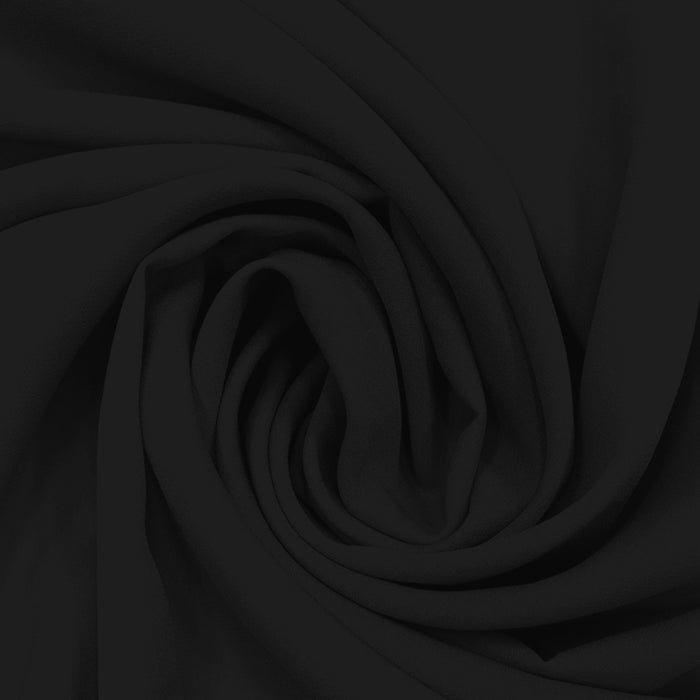 Georgette Toque de Seda Preto