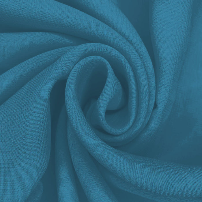 Musseline Toque de Seda Azul Cian