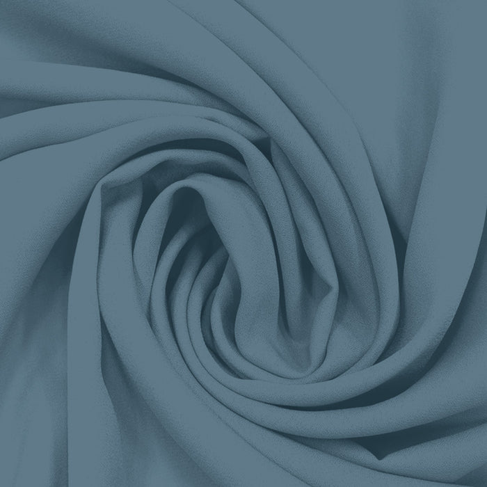 Georgette Toque de Seda Verde Lagune