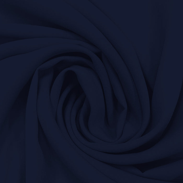 Georgette Toque de Seda Azul Noturno