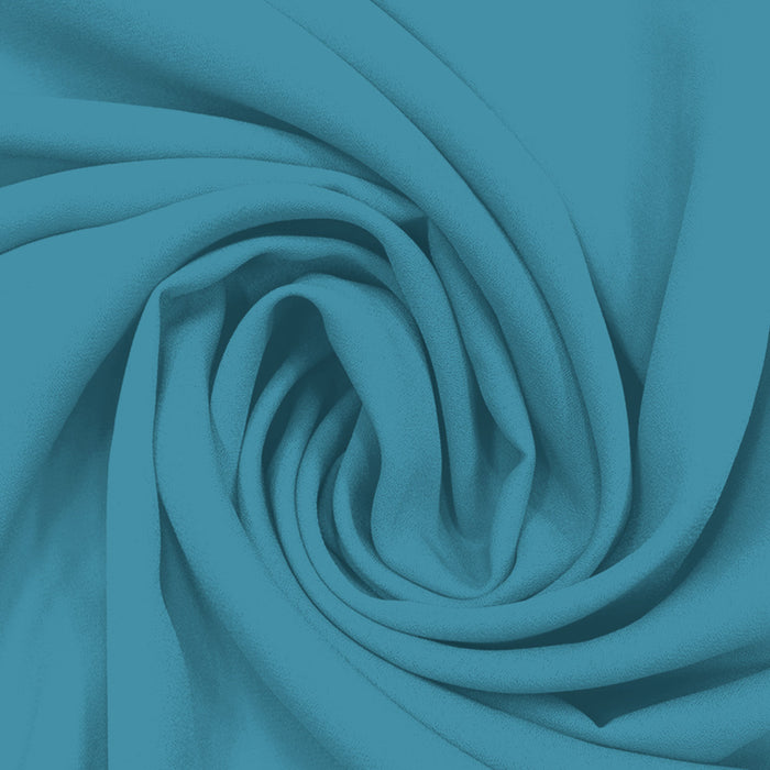 Georgette Toque de Seda Azul Petrolic