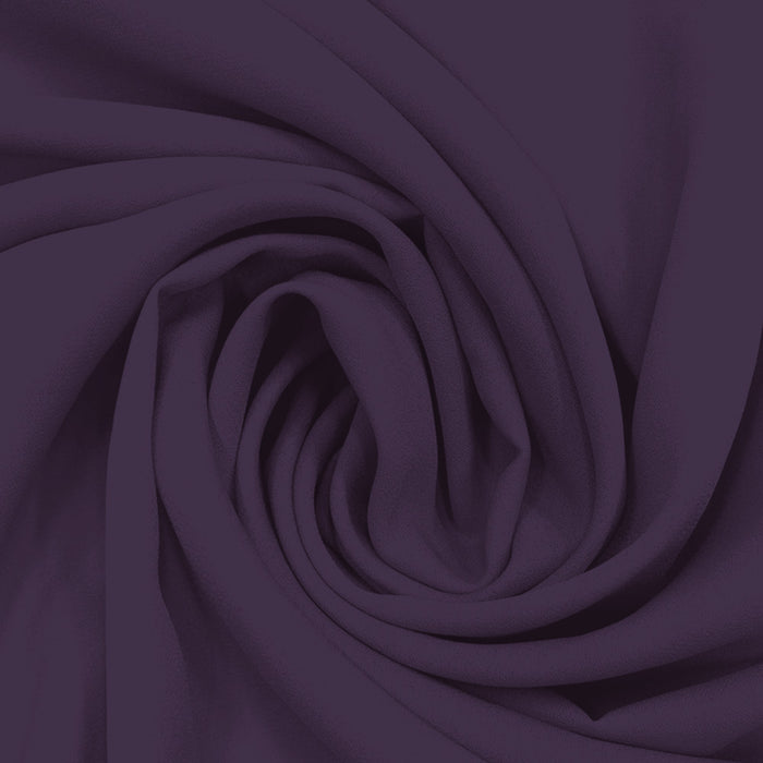 Georgette Toque de Seda Berinjela