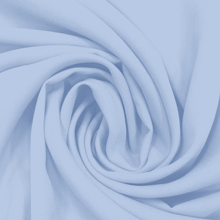 Georgette Toque de Seda Azul Bebê