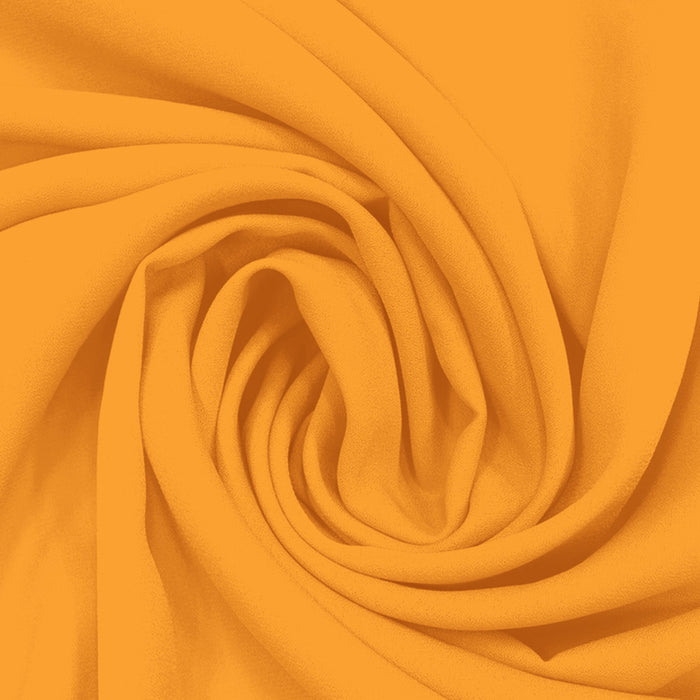 Georgette Toque de Seda Laranja Fluor