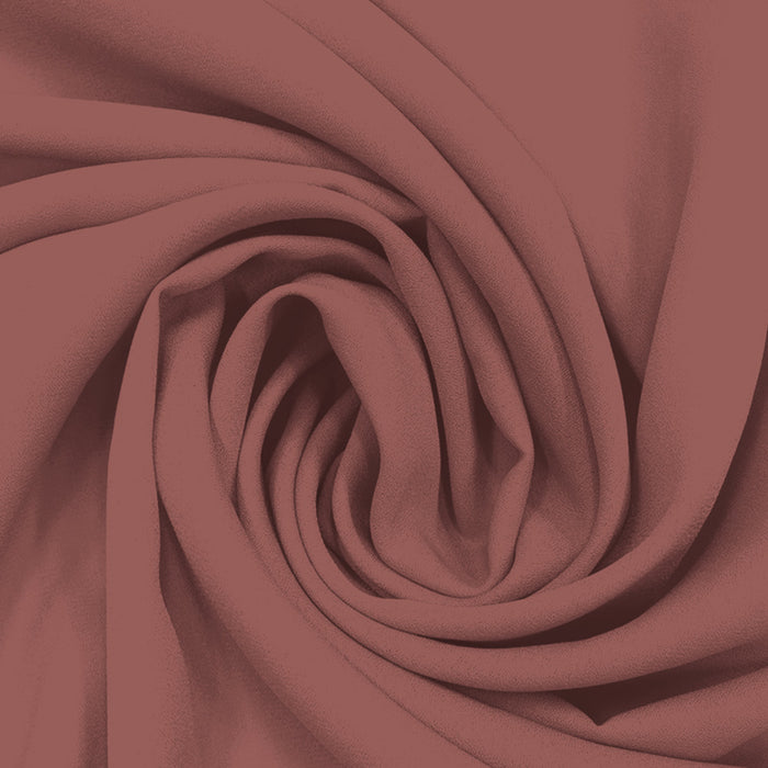 Georgette Toque de Seda Terracota