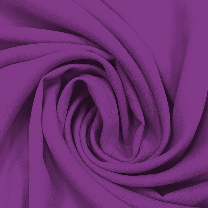 Georgette Toque de Seda Fucsia Escuro