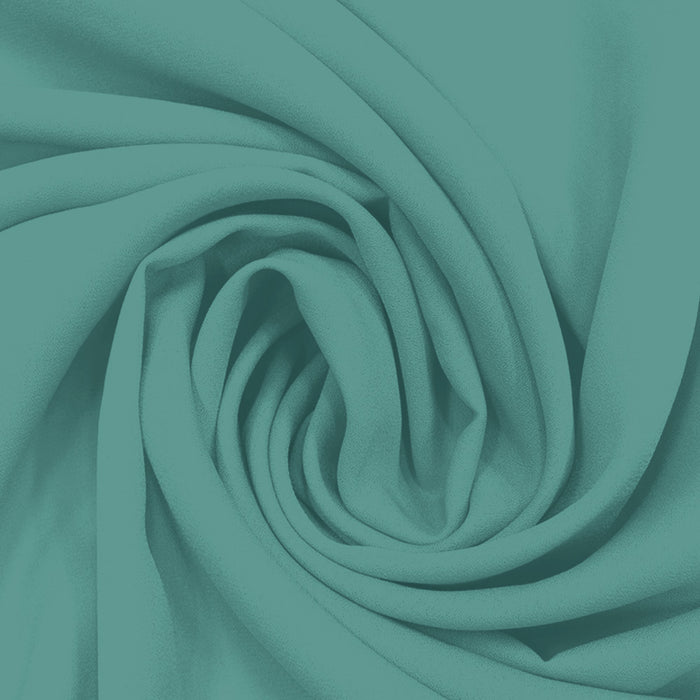 Georgette Toque de Seda Verde Jade