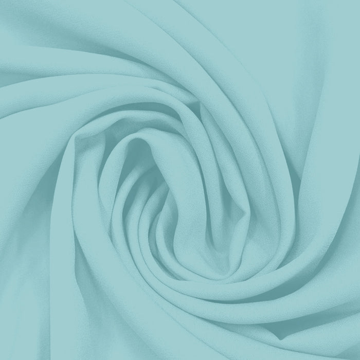 Georgette Toque de Seda Verde Água