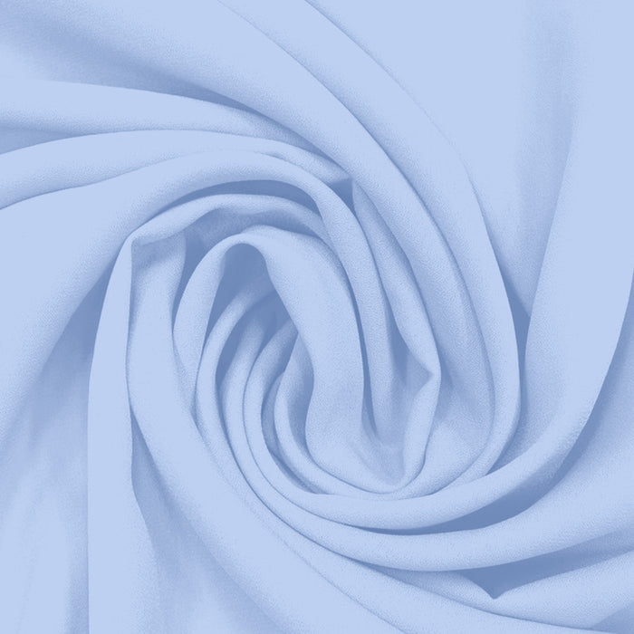 Georgette Toque de Seda Azul Bebê