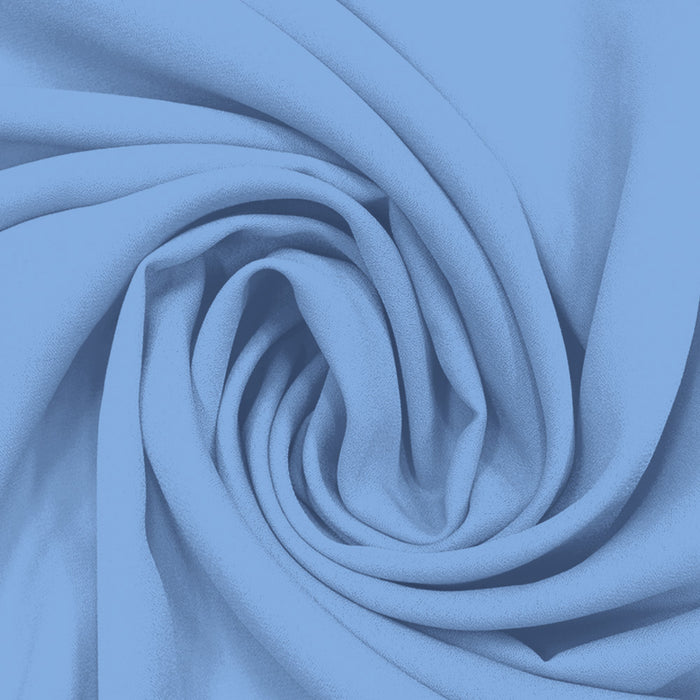 Georgette Toque de Seda Azul Frozen