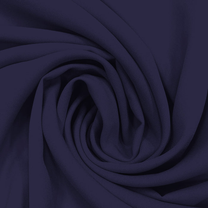 Georgette Toque de Seda Azul Noturno