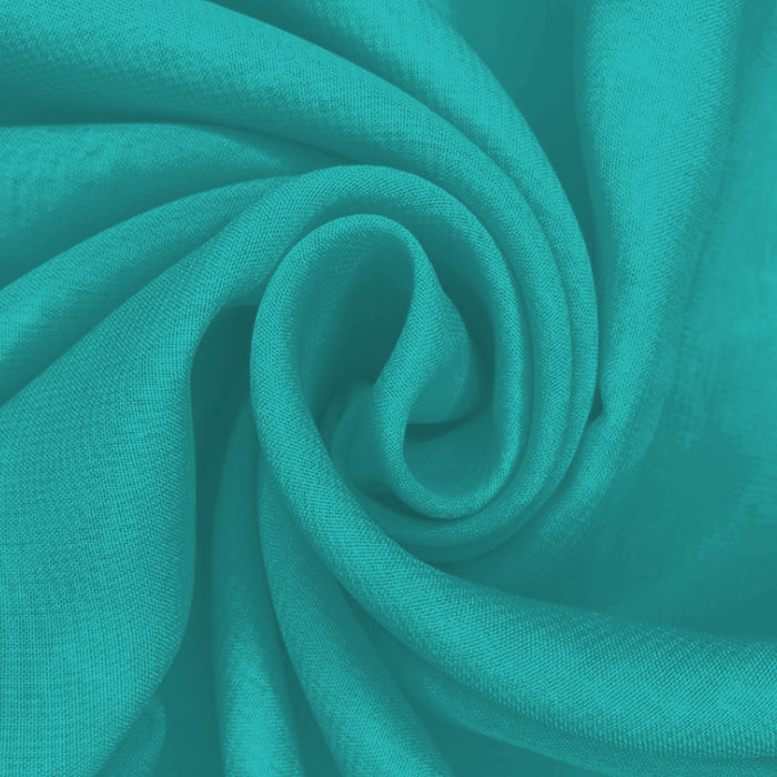 Musseline Toque de Seda Verda Agua Escuro